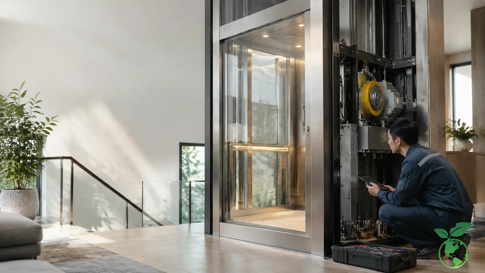 Công Nghệ Bảo Trì Thang Máy Tiết Kiệm Điện Với Động Cơ Gearless Nhập Khẩu Châu Âu - Thang Máy Italy