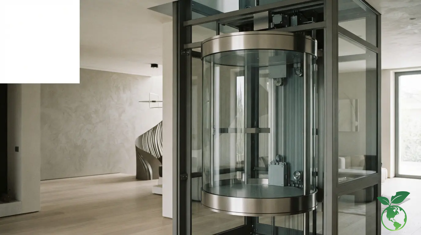 Thang máy hình tròn & vách kính toàn cảnh Công nghệ vận hành thang máy kính toàn cảnh Gearless Châu Âu - Thang Máy Italy