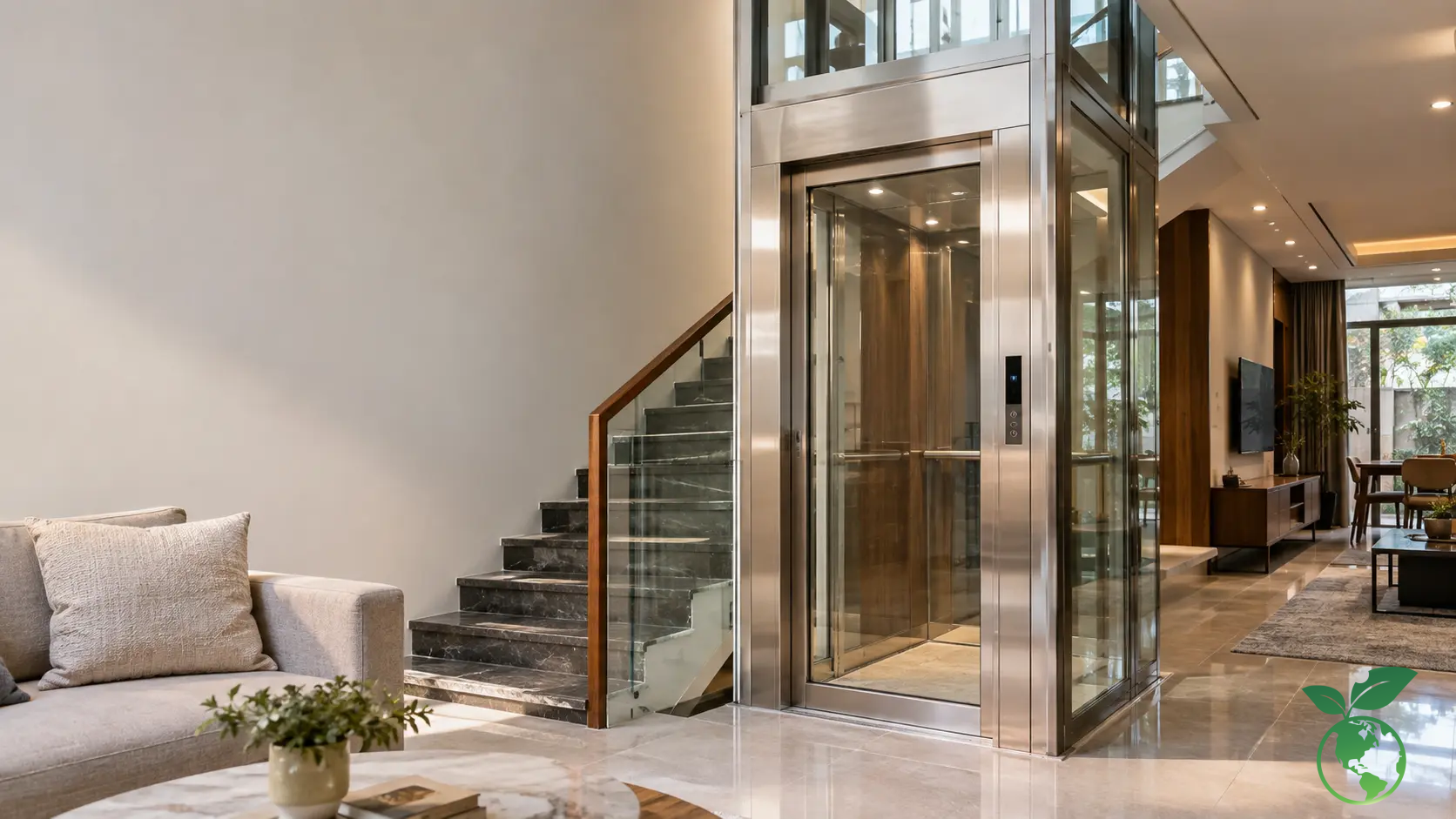 Mẫu Cabin Thang Máy Gia Đình Đẹp, Sang Trọng Kích thước cabin và giếng thang cho nhà xây mới và cải tạo - Thang Máy Italy