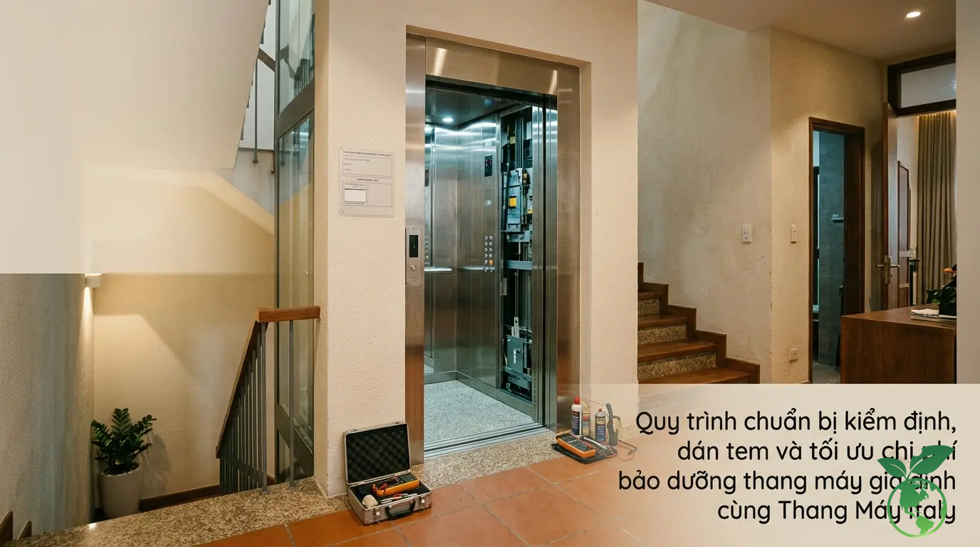 Quy Trình Chuẩn Bị Kiểm Định, Dán Tem Và Tối Ưu Chi Phí Bảo Dưỡng Thang Máy Gia Đình Cùng Thang Máy Italy - Thang Máy Italy
