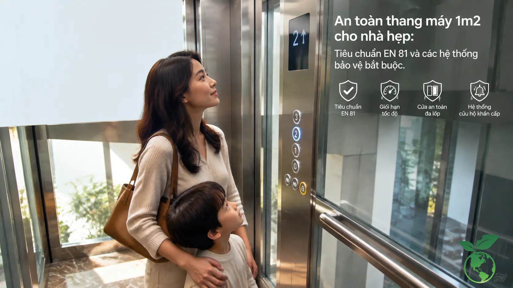 An toàn thang máy 1m2 và hệ thống bảo vệ bắt buộc