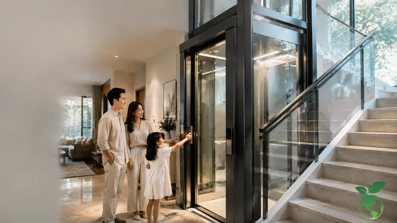 Cấu hình thang máy thông minh cho gia đình: Tối ưu tải trọng, kích thước giếng thang và thiết kế cabin cao cấp
