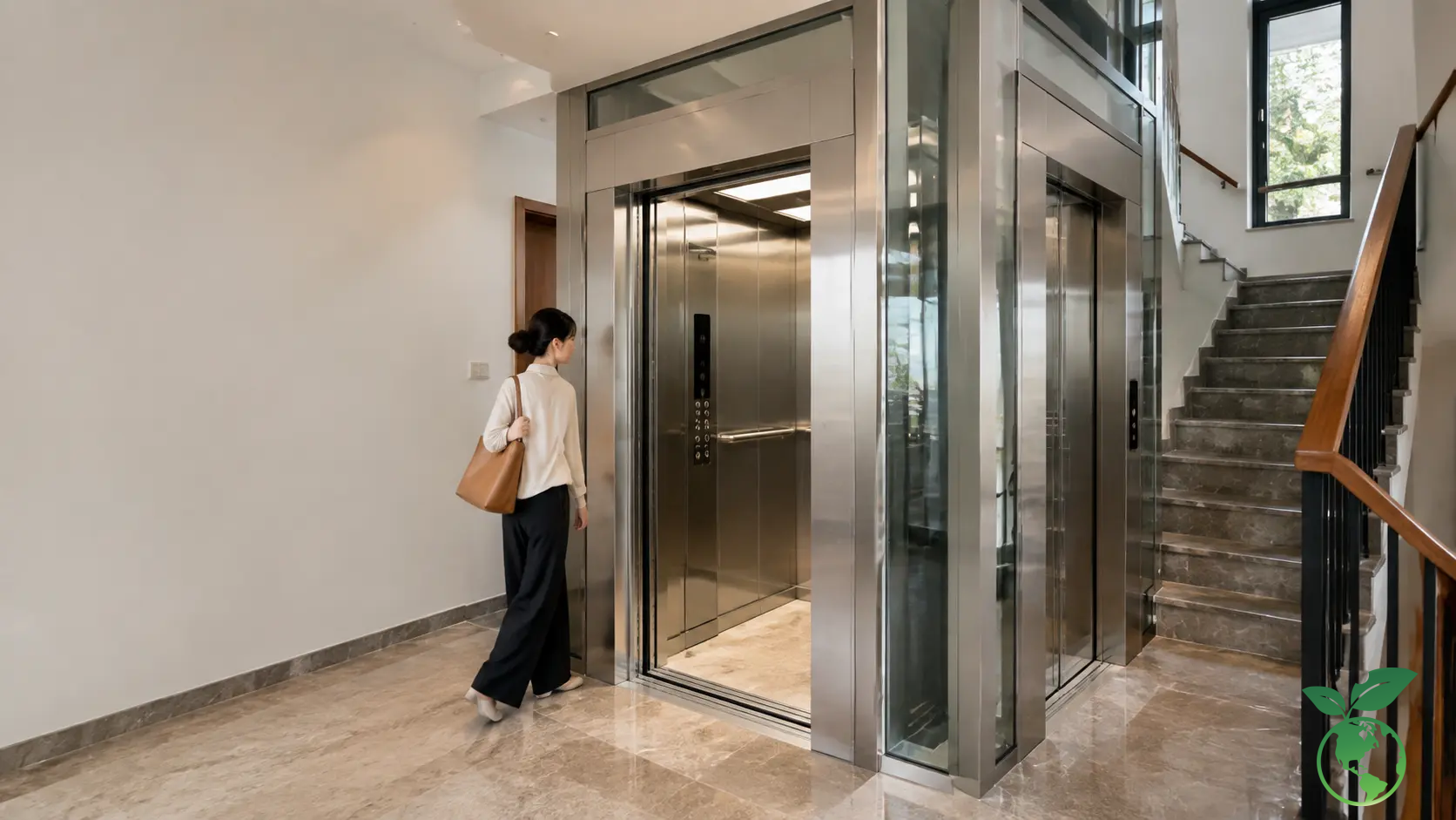 Thang Máy 2 Cửa: Kích Thước, Chiều Cao OH Và Báo Giá (2026) 2 Thiết kế kích thước thang máy 2 cửa tối ưu hố thang và cabin